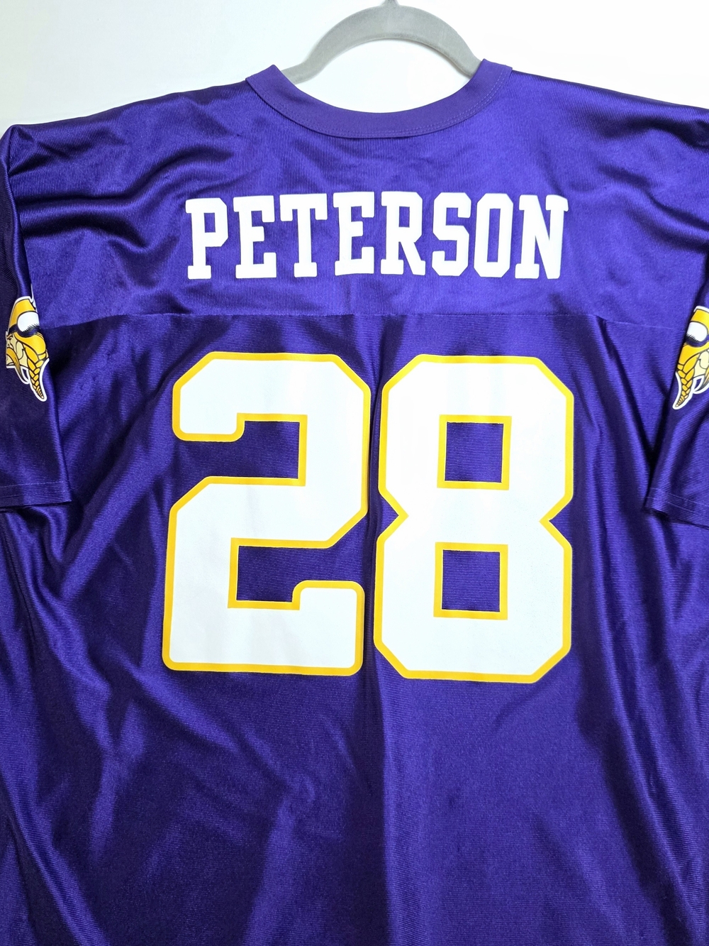 NFL Purple Peterson #28 Football Jersey with Gold and White Accents-Size XL